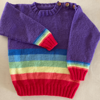 Stunning jumper in colours of the rainbow ages 3-4 years